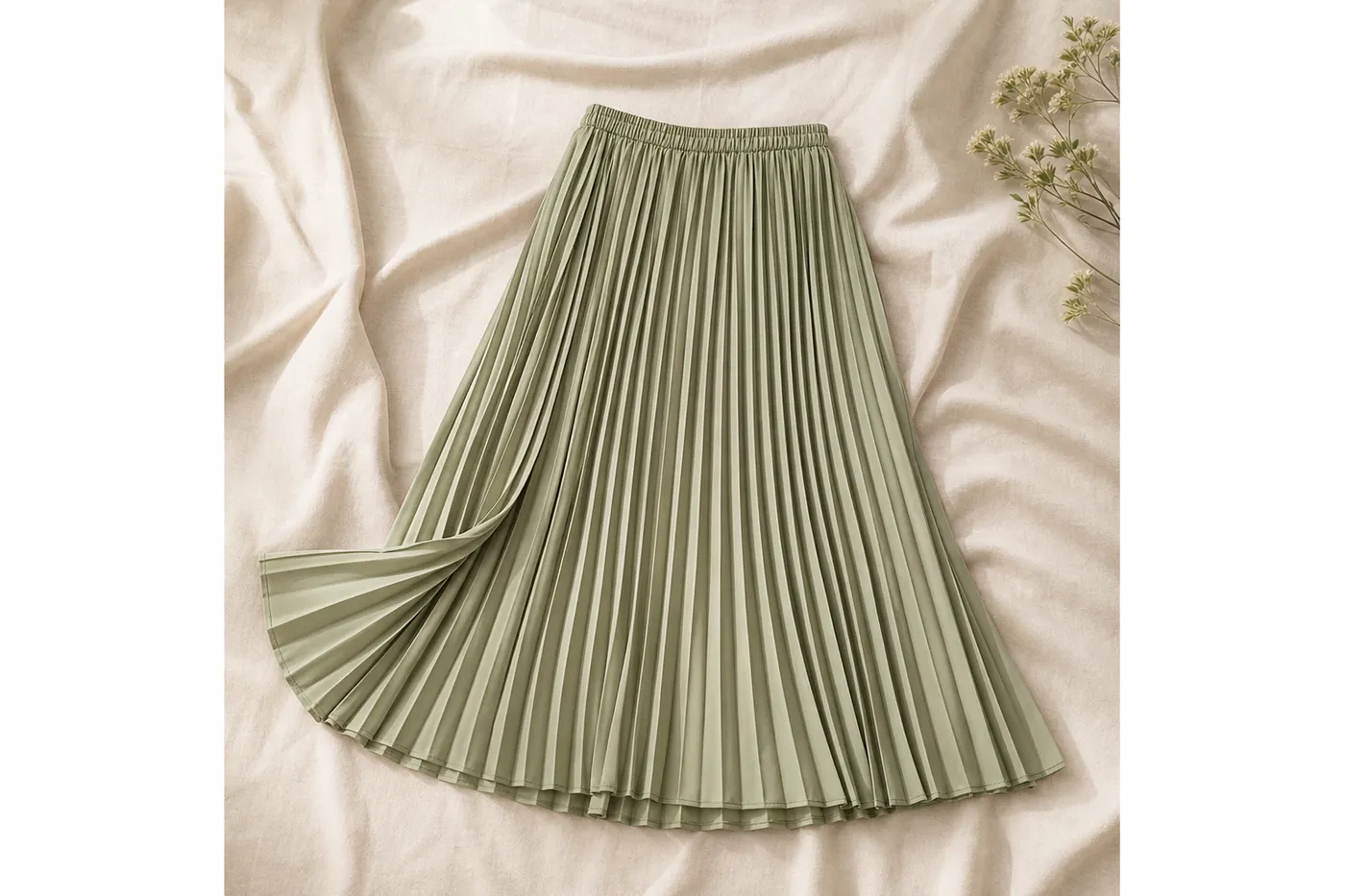 Iconic Pleated Midi Skirt Signature