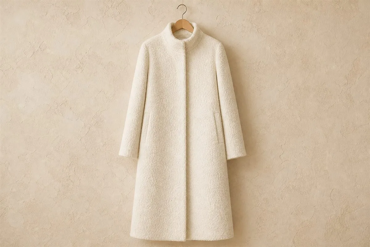 Signature Manteau Long en Laine Bouclée No.21