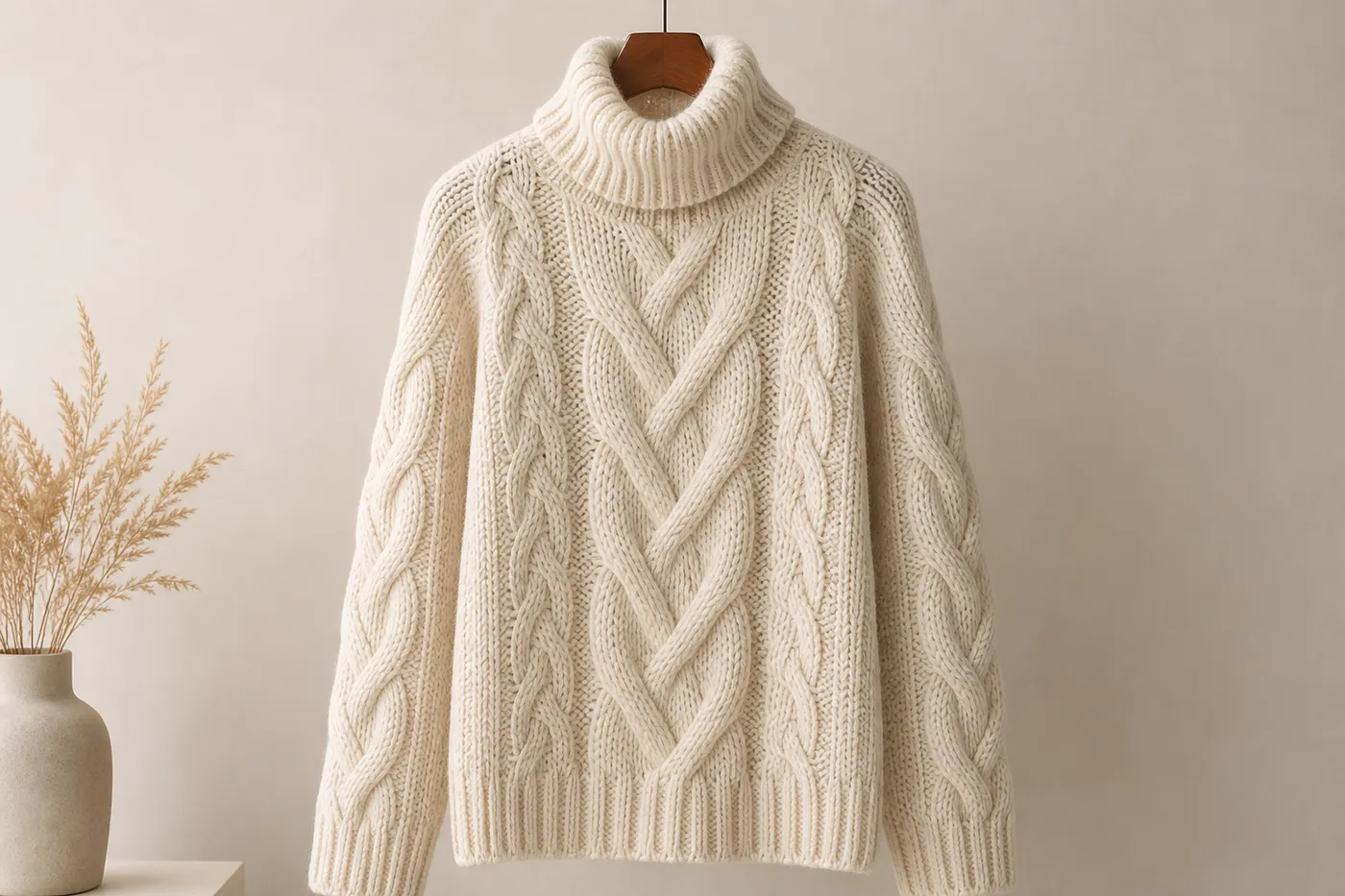 Cable-Knit Wool Jumper No.13