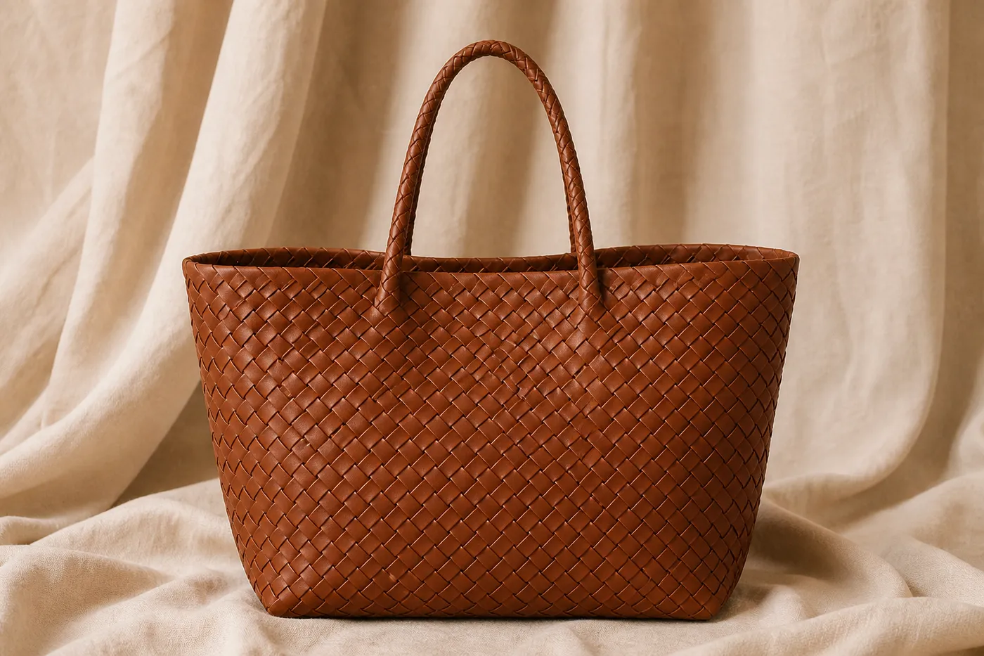 Signature Woven Leather Tote Bag